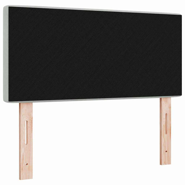 vidaXL LED Headboard with LED Strip Lights Light Gray 90 cm Velvet