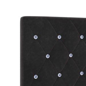 vidaXL Tête de lit à LED avec bandes lumineuses LED Noir 90 cm Velours