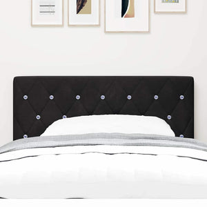 vidaXL Tête de lit à LED avec bandes lumineuses LED Noir 90 cm Velours