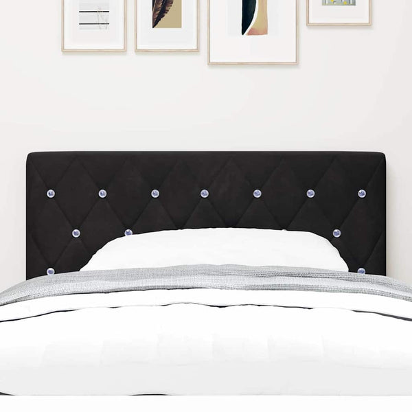 vidaXL Tête de lit à LED avec bandes lumineuses LED Noir 90 cm Velours