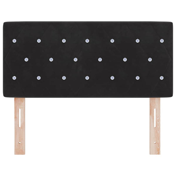 vidaXL Tête de lit à LED avec bandes lumineuses LED Noir 90 cm Velours