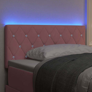 LED Kopfteil Rosa Samt 90 cm
