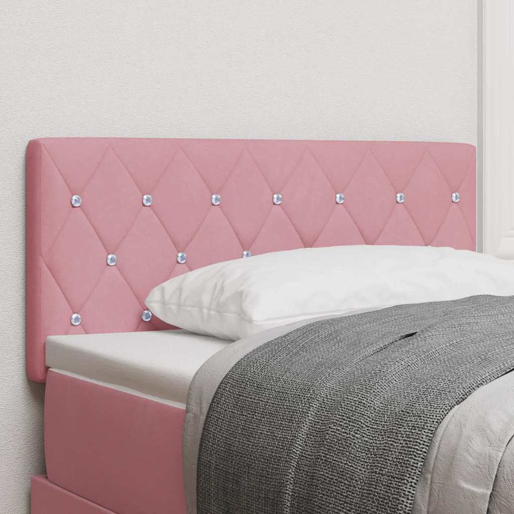 LED Kopfteil Rosa Samt 90 cm