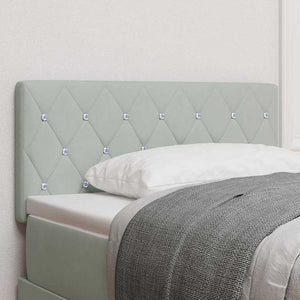 vidaXL LED Headboard with LED Strips Light Gray 100 cm Velvet