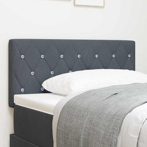 vidaXL LED Headboard with LED Strips Dark Grey 100 cm Velvet