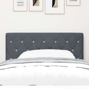 vidaXL LED Headboard with LED Strips Dark Grey 100 cm Velvet