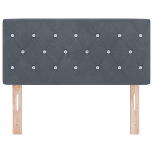 vidaXL LED Headboard with LED Strips Dark Grey 100 cm Velvet