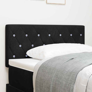 vidaXL Tête de lit à LED avec bandes LED Noir 100 cm Velours