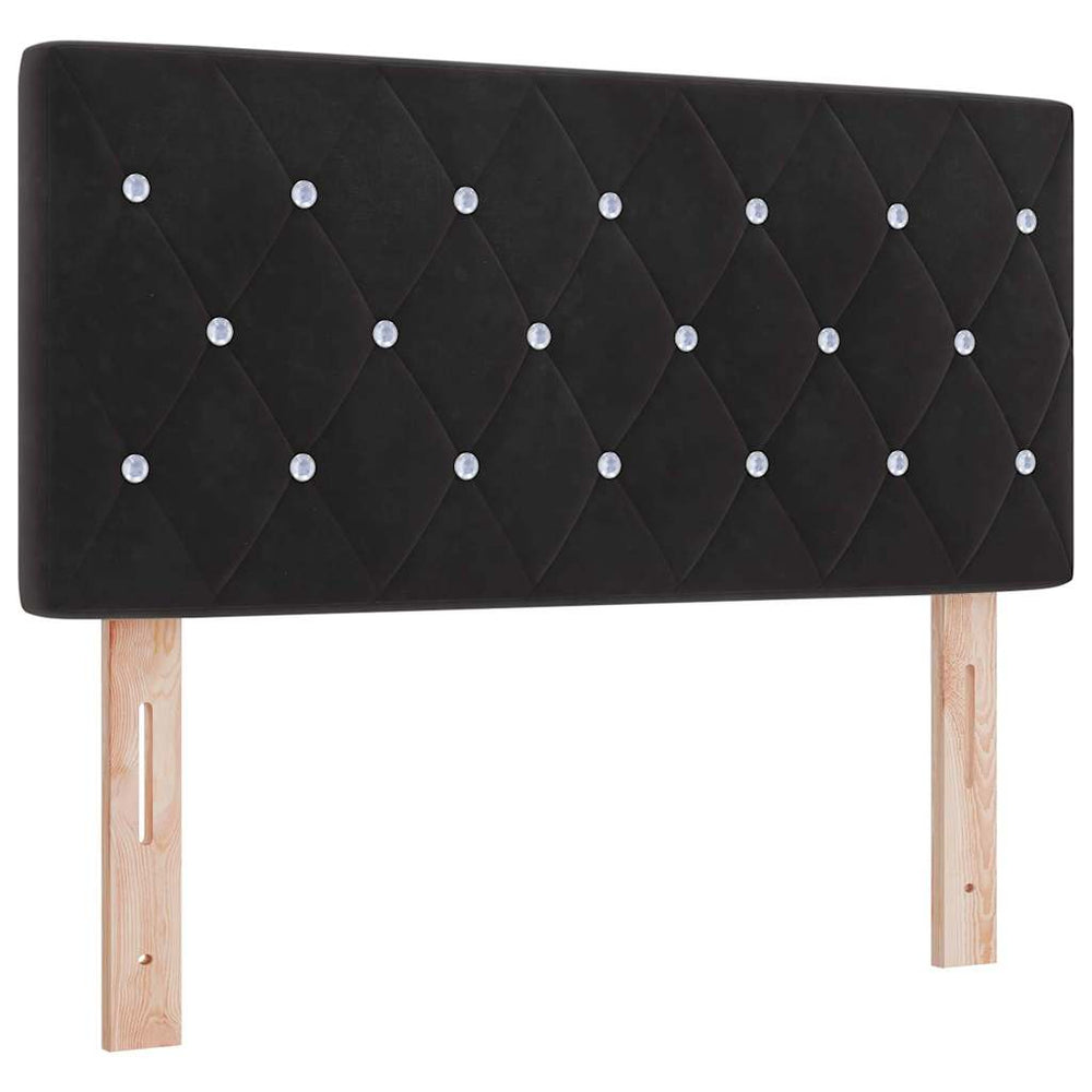 LED Kopfteil Schwarz Samt 100 cm