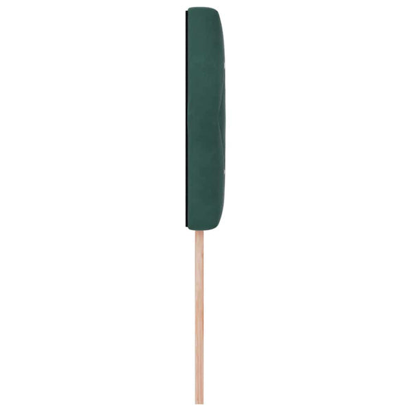 vidaXL Tête de lit à LED avec bandes lumineuses LED vert foncé 100 cm velours