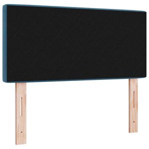 vidaXL Tête de lit à LED avec bandes lumineuses LED Bleu foncé 100 cm Velours