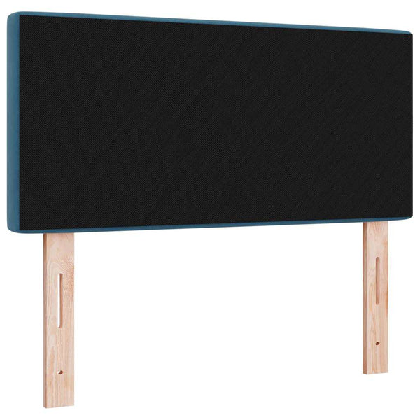 vidaXL Tête de lit à LED avec bandes lumineuses LED Bleu foncé 100 cm Velours