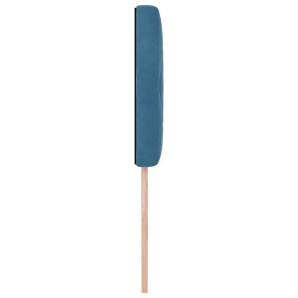 vidaXL Tête de lit à LED avec bandes lumineuses LED Bleu foncé 100 cm Velours