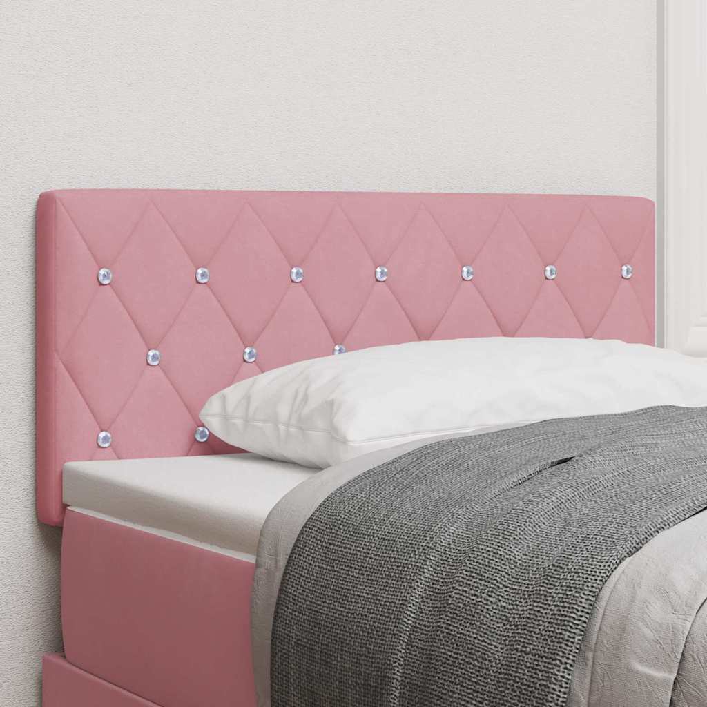 LED Kopfteil Rosa Samt 100 cm