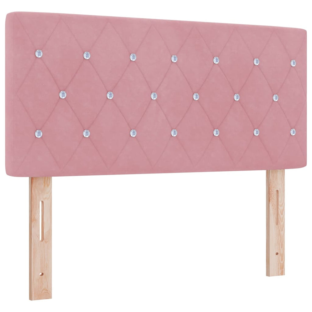 LED Kopfteil Rosa Samt 100 cm