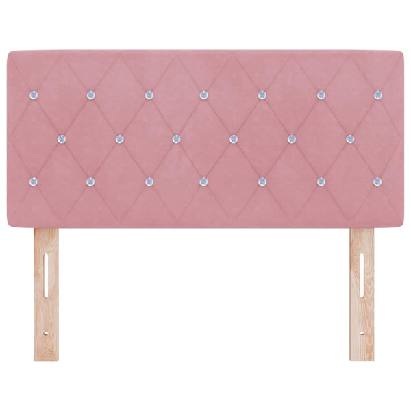 LED Kopfteil Rosa Samt 100 cm