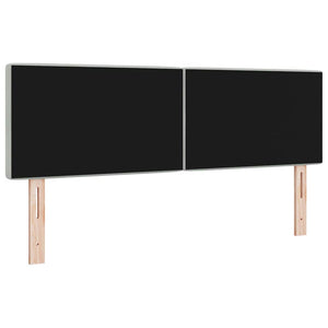 LED Kopfteil Hellgrau Samt 144 cm