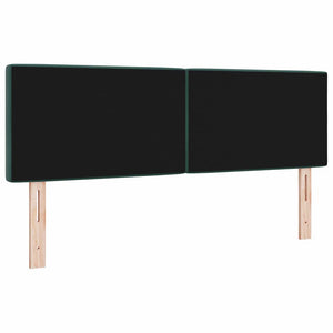LED Kopfteil Dunkelgrün 144 cm Samt