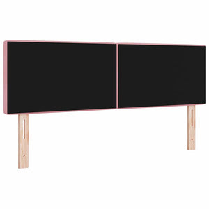 LED Kopfteil Rosa Samt 144 cm