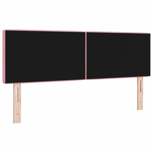 LED Kopfteil Rosa Samt 144 cm