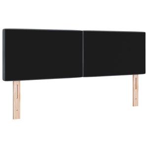 vidaXL Tête de lit LED avec bandes lumineuses LED Gris foncé 160 cm Velours