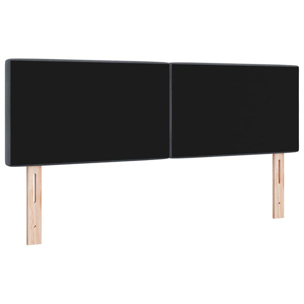 vidaXL Tête de lit LED avec bandes lumineuses LED Gris foncé 160 cm Velours