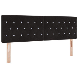 vidaXL Tête de lit avec bandes lumineuses LED noir 160 cm Velours