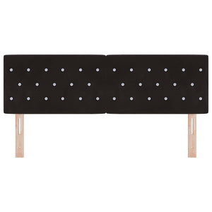 vidaXL Tête de lit avec bandes lumineuses LED noir 160 cm Velours