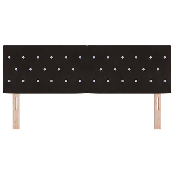 vidaXL Tête de lit avec bandes lumineuses LED noir 160 cm Velours