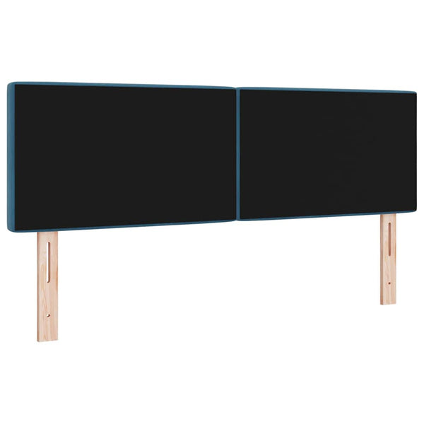 LED Kopfteil Dunkelblau 160cm Samt