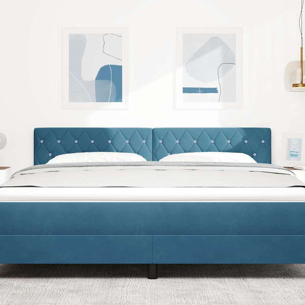 LED Kopfteil Dunkelblau 180 cm Samt
