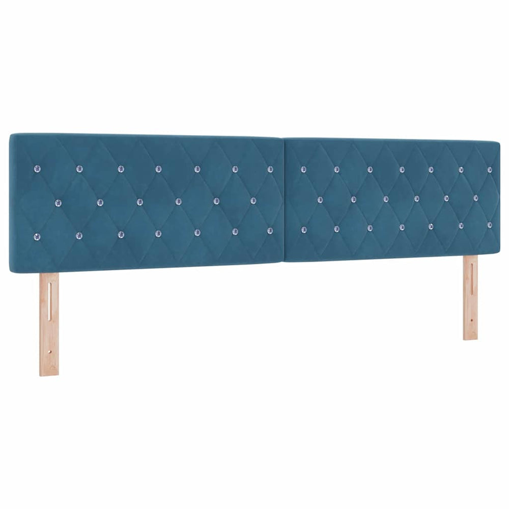 LED Kopfteil Dunkelblau 180 cm Samt