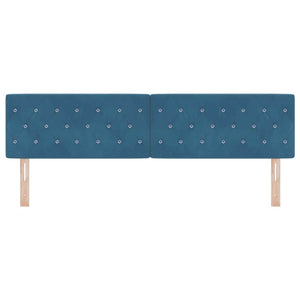 LED Kopfteil Dunkelblau 180 cm Samt