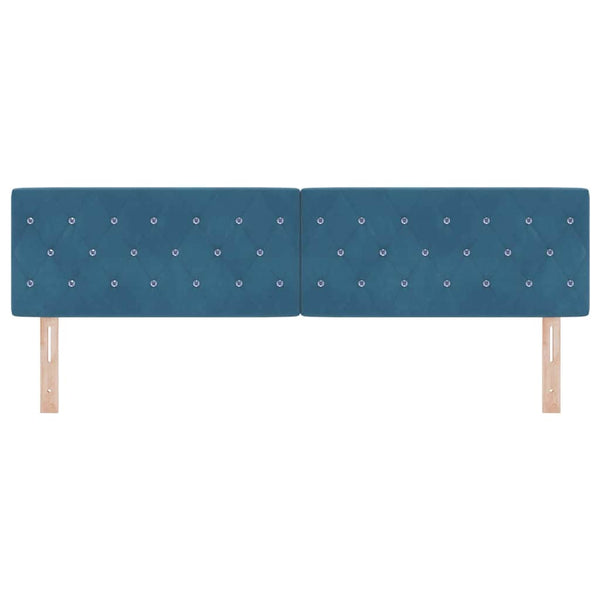 LED Kopfteil Dunkelblau 180 cm Samt