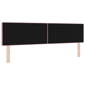 LED Kopfteil Rosa Samt 180 cm