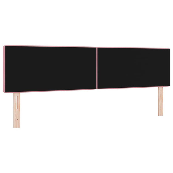 LED Kopfteil Rosa Samt 180 cm