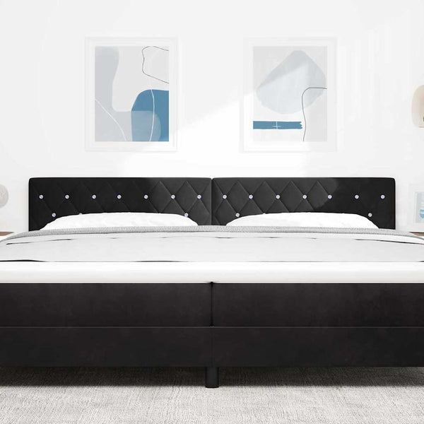 vidaXL LED Headboard with LED Strips Black 200 cm Velvet
