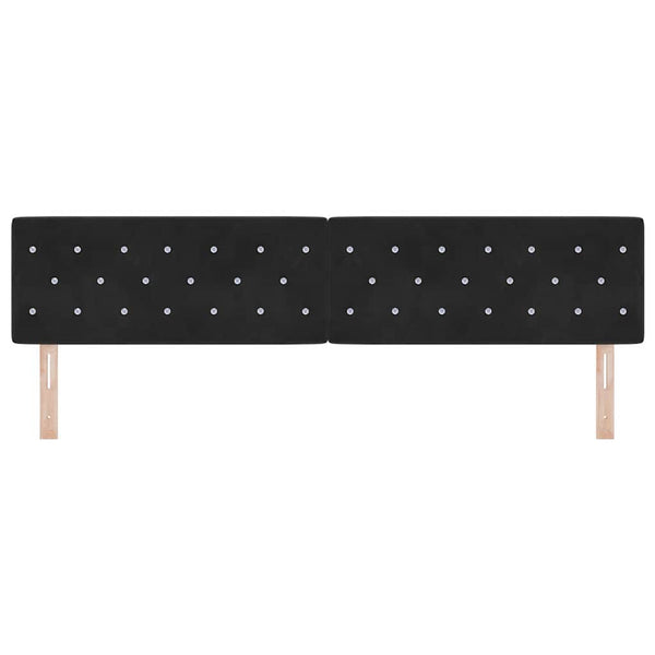 vidaXL LED Headboard with LED Strips Black 200 cm Velvet
