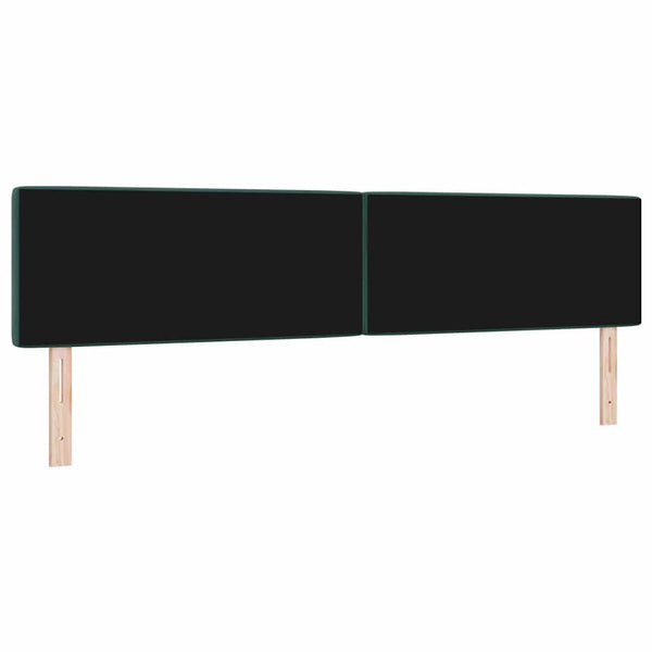 LED Kopfteil Dunkelgrün 200 cm Samt