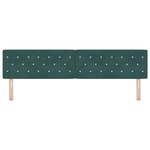 LED Kopfteil Dunkelgrün 200 cm Samt