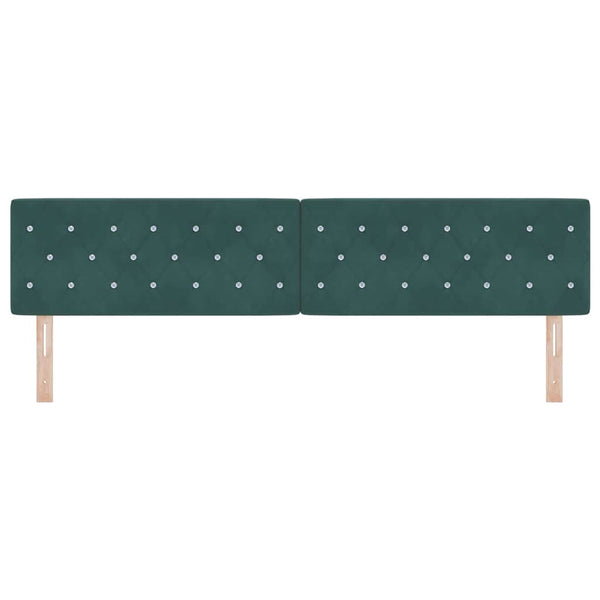 LED Kopfteil Dunkelgrün 200 cm Samt