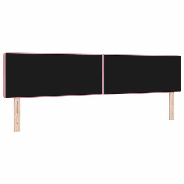 LED Kopfteil Rosa Samt 200 cm