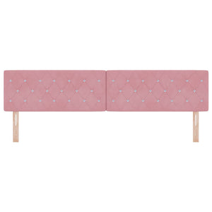 LED Kopfteil Rosa Samt 200 cm