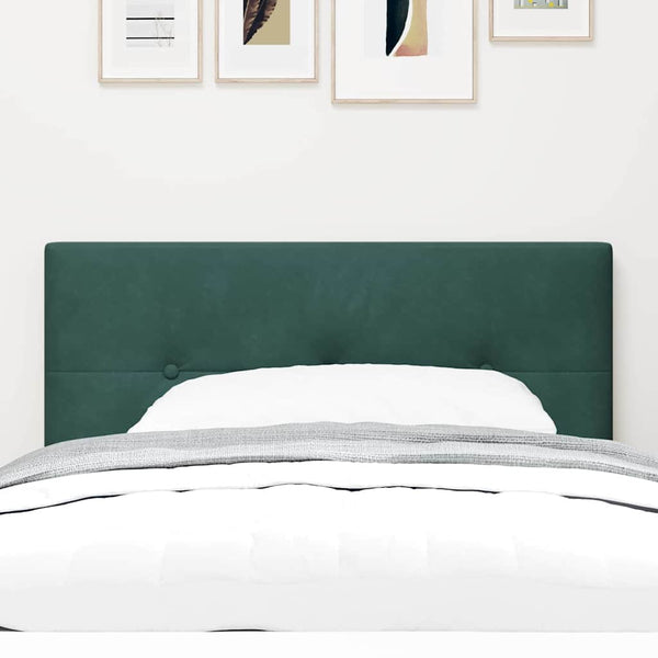 vidaXL LED Headboard with LED Strips Green 80 cm Velvet