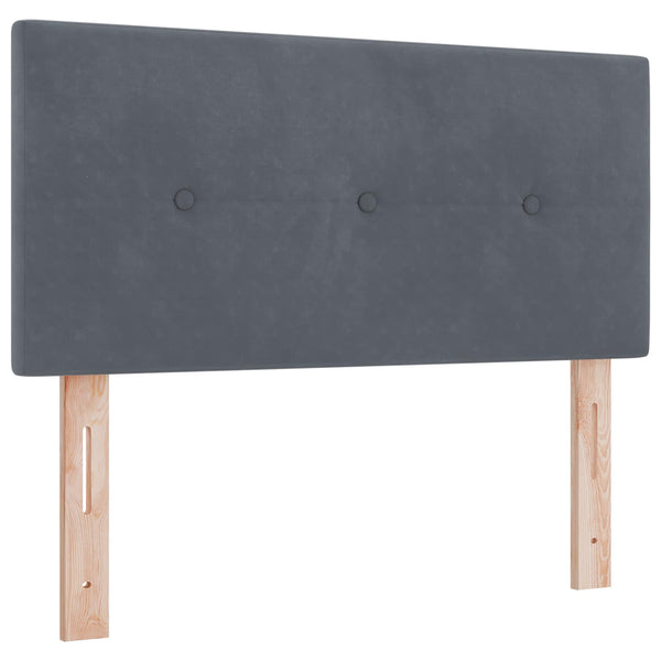 LED Kopfteil Grau 90 cm Samt