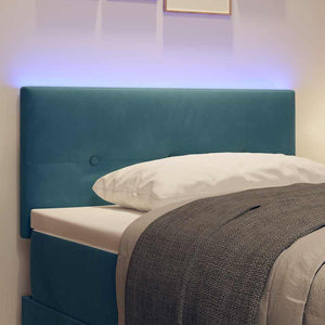 LED Kopfteil Blau 90 cm Samt