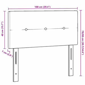 LED Kopfteil Grün 100 cm Samt