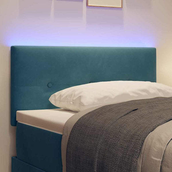 LED Kopfteil Blau Samt 100 cm