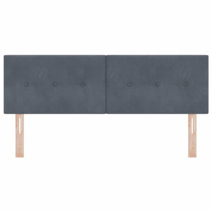 LED Kopfteil Grau Samt 144 cm