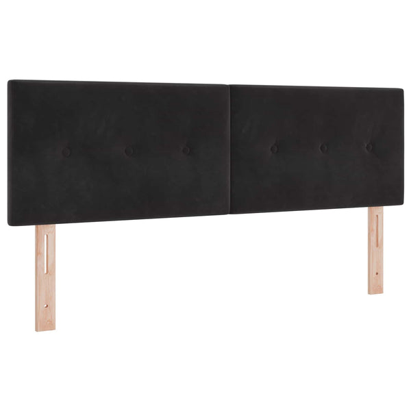 vidaXL Tête de lit LED avec bandes lumineuses LED Noir 144 cm Velours